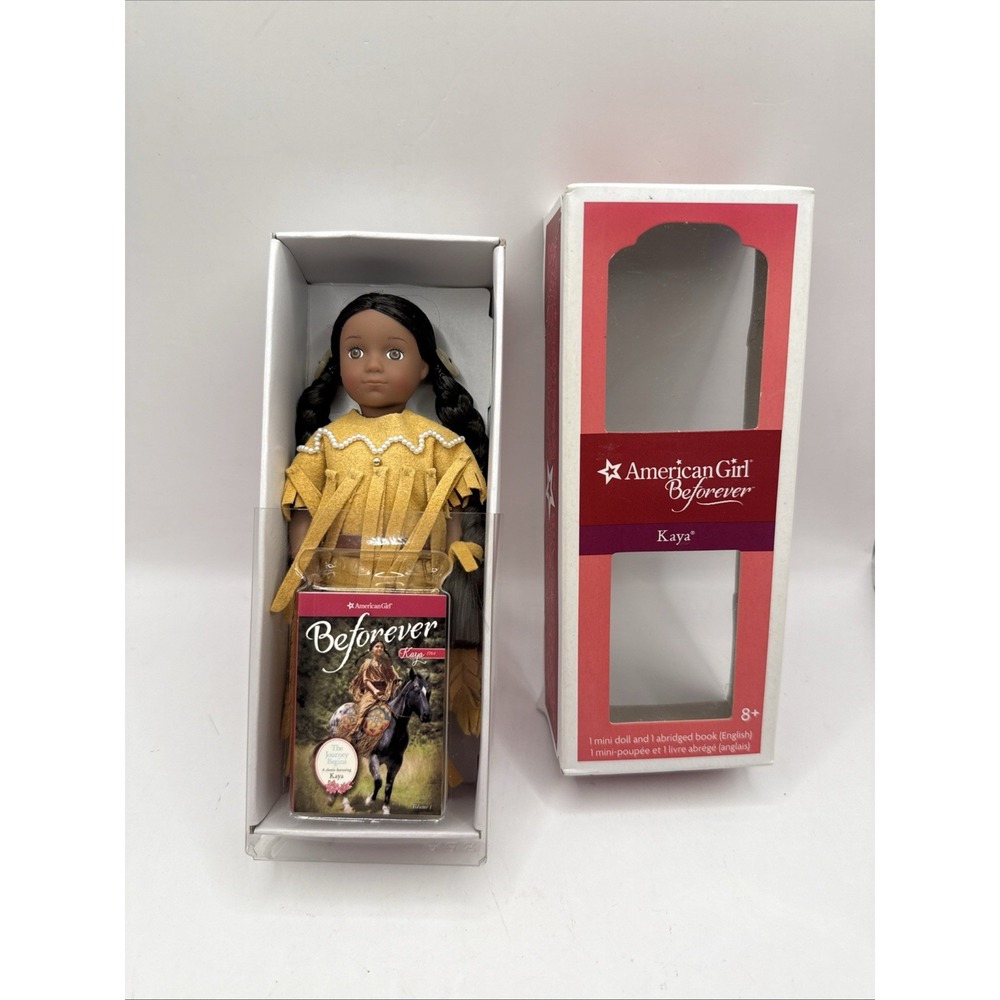 American Girl Doll Kaya Mini Doll 8" with Book. New In The Box.